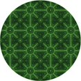 thumbnail image 1 of Ahgly Company Tapis d'Intérieur Rond Lavable en Machine Vert Transitionnel, 5 Pieds Rond, 1 of 7