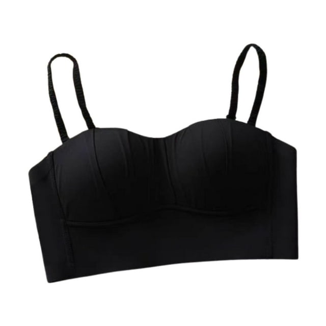 Sujetador sin aros para mujer, lencería con relleno y sin aros, bralette 36 80AB