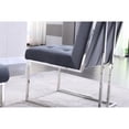 thumbnail image 6 of 2 Modern Velvet Dining Chair - , Silver Stainless Base, Instant (2) And Ready, 6 of 6