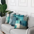 thumbnail image 6 of Turquoise and Grey Artwork Throw Pillow Covers Set of 4 20x20 Inch Contemporary Decorative Gray Cushion Cases for Sofa Bedroom Car Decor Add a Splash of Color, 6 of 6
