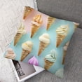 thumbnail image 7 of Cute dessert pillowcase, cushion cover, ice cream pattern sofa pillowcase, popsicle pattern  Set of 2 Multiple specifications, 7 of 7