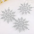 thumbnail image 4 of 12pcs Large Snowflakes Ornaments 4” Big Plastic Glitter Snowflake for Winter Indoor Outdoor Christmas Tree Window Room Decorations Craft Snowflakes, 4 of 5