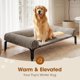 thumbnail image 3 of Cama elevada para perro, cama elevada para perros de gran tamaño, cuna portátil de refrigeración para mascotas con malla transpirable y lavable, hamaca para mascotas de interior y exterior con, 3 of 7