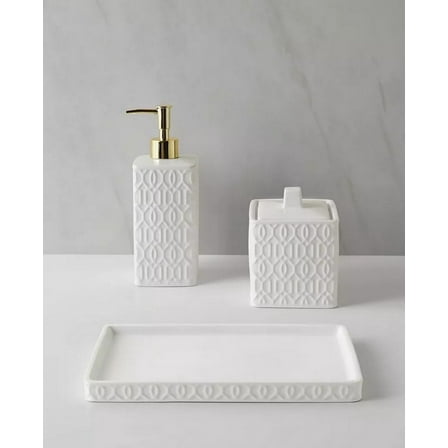 Decor Studio March 3-Pc. Bath Accessory Set - Ivory