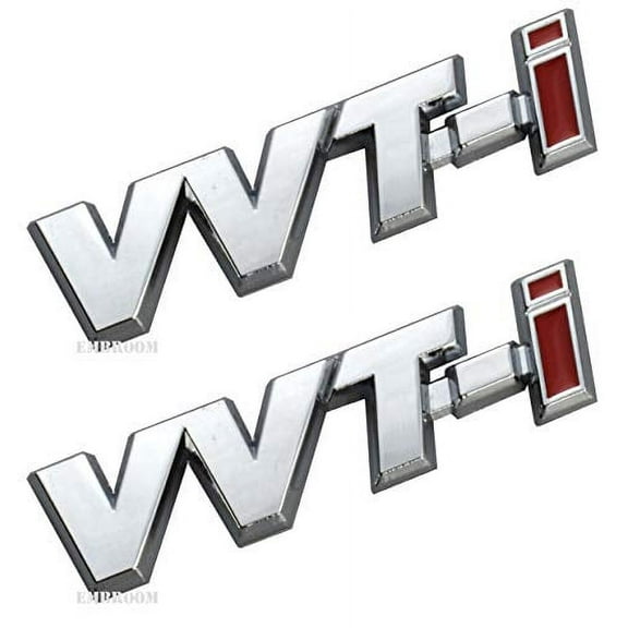 2Pcs VVT-I Emblems Badge 3D Metal Car Side Fender Rear Trunk Logo Sticker Decal