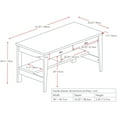 thumbnail image 3 of CorLiving Folio Modern Dark Brown Engineered Wood 47" Long Desk with Drawers and Shelves, Ideal Home Office Desk, Vanity Desk, or Study Table - Perfect Writing Desk for PC Setup, Study, and Storage, 3 of 6