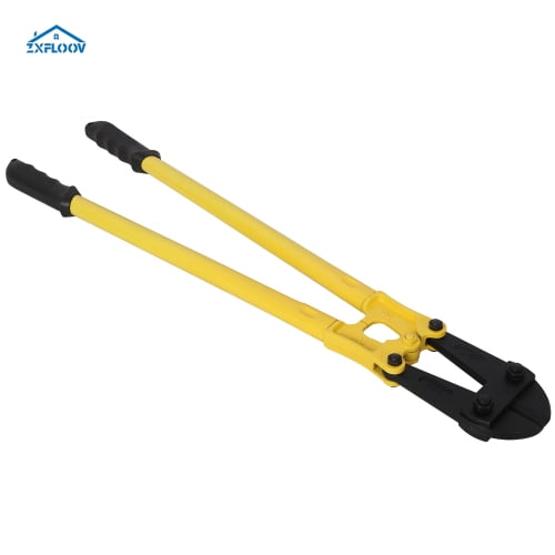 30" Heavy-Duty Bolt Cutter, Ergonomic Soft Rubber Grip, Yellow Steel Cutter for Fence, Steel Wire, Chain, Medium Padlocks