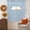 Ice Blue, variant on Indigo Blue Solid Color Swag Kitchen Curtains Sets for Windows 24 Inch Length, Minimalist Vintage Linen Texture Short Window Curtain Panels Swags Valances and Tiers 3 Piece Set for Cafe/Dining Room