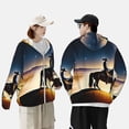 thumbnail image 4 of Fotbe Azure Sky Western Desert Cowboy Chaqueta con Protección Solar UPF 50+ para Hombre y Mujer, Camisa con Capucha y Bolsillos-Medium, 4 of 7