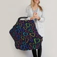 thumbnail image 3 of Haiem Colored Hearts Baby Nursing Cover & Nursing Poncho - Multi Use Cover for Baby Car Seat Canopy, Stroller Cover, 360°Full Privacy Breastfeeding Coverage, 3 of 9