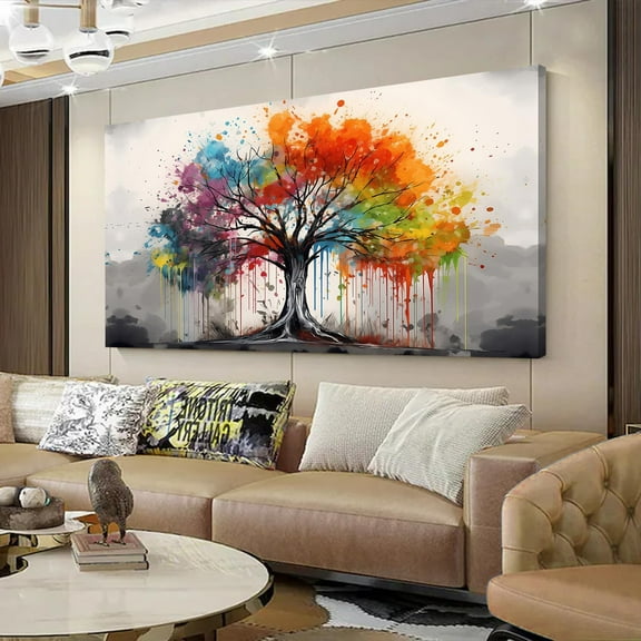 Aaheei Canvas Wall Art Wall Decor Vintage Colorfull Wall Art Decor for Living Room Nature Landscape Botanical Wall Art Prints Modern Painting for Bedroom Office Home Decoration