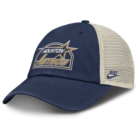 Men's Nike Navy/Natural Houston Astros Cooperstown Collection Club Trucker Adjustable Hat