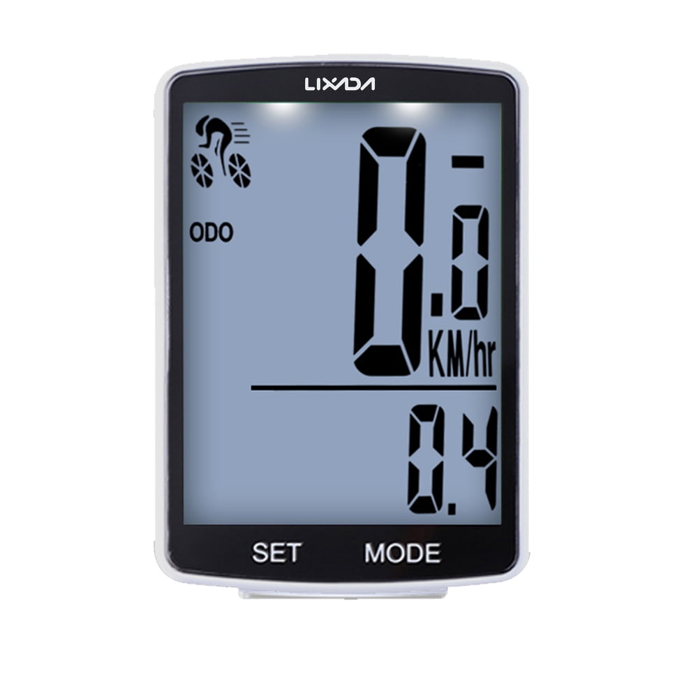 UK Mountain Bike Speed Wireless Cycle Computers Bicycle LCD Speedometer Odometer 