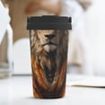 thumbnail image 6 of Honeii Jungle Meditating Lion Print Travel Coffee Mug Insulated Coffee Cup with Leakproof Lid, Coffee Tumbler, Reusable Coffee Cups with Seal Lid, 6 of 8