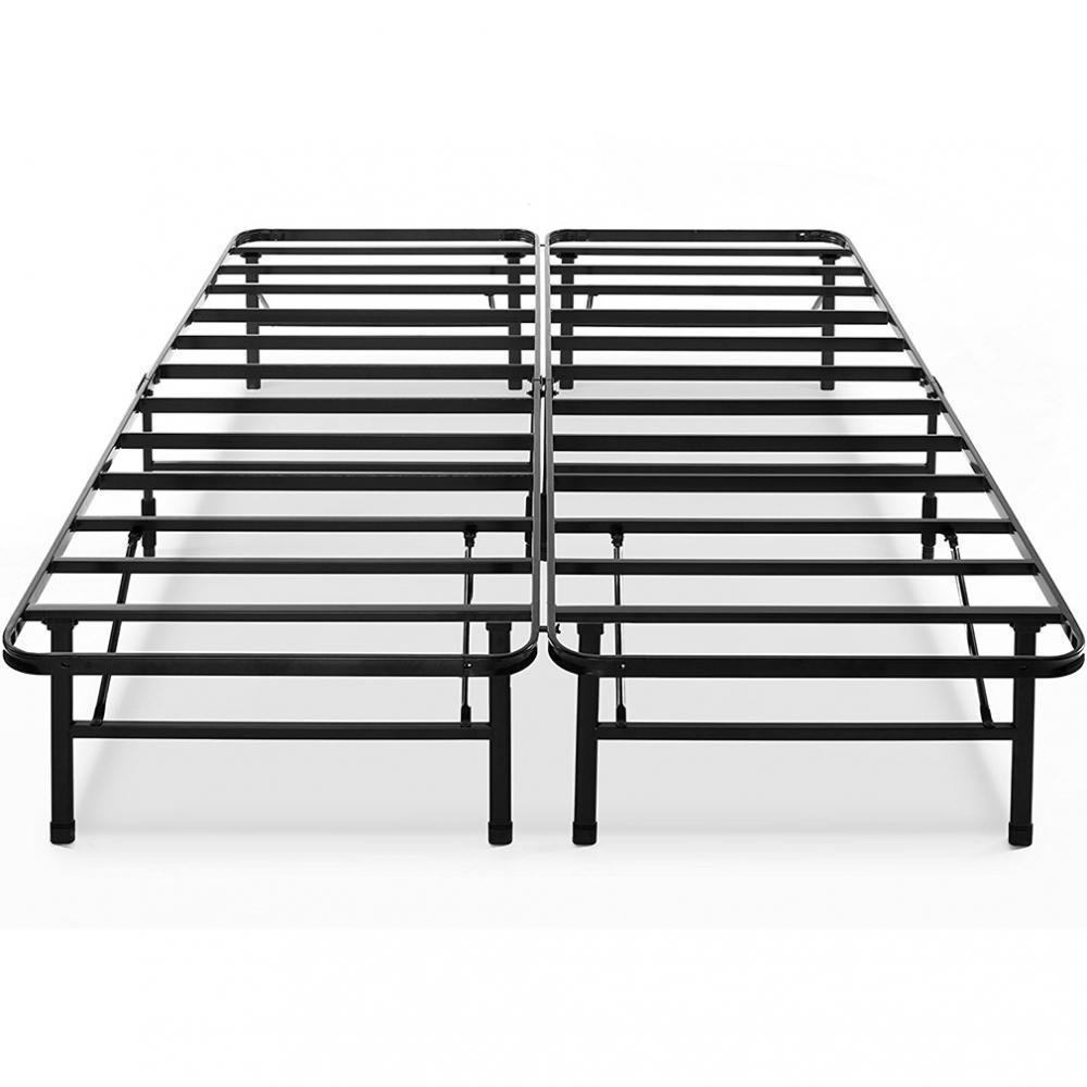 Bed Frame Queen Modern BiFold Folding Metal Bed Frame Mattress