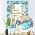 thumbnail image 3 of DESIGN ART Designart 'Winter Pattern With Peacocks and Snowflakes' Modern Mirror - Frameless Vanity Printed Mirror 23.7 in. wide x 31.5 in. high, 3 of 4