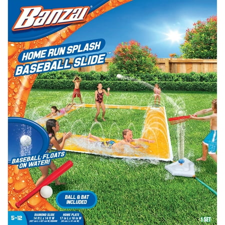 14FT X 14FT HOMERUN SPLASH BASEBALL SLIDE (Best Backyard Slip And Slide)