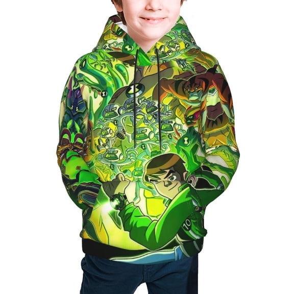 Youth Cartoon Hoodie Fashion Long Sleeve Kids Pullover Coat Casual Hoody Hooded Sweatshirts for Boys Girls