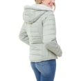 thumbnail image 4 of MixMatchy Women's Solid Long Sleeve Side Pockets Hooded Junior Sized Zipper Closure Reversible Jacket, 4 of 7