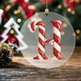 thumbnail image 3 of 26 Letter Ornament Christmas Decor Cane Candy navidad decoración Letter Ornament, 3 of 5