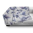 thumbnail image 3 of Indigo Soft Flannel Fleece Throw Blanket, Abstract Grunge Watercolored Hand Drawn Image Shadow Tree Leaves, Cozy Plush for Indoor and Outdoor Use, 60" x 80", Dark Blue Purple, by Ambesonne, 3 of 6