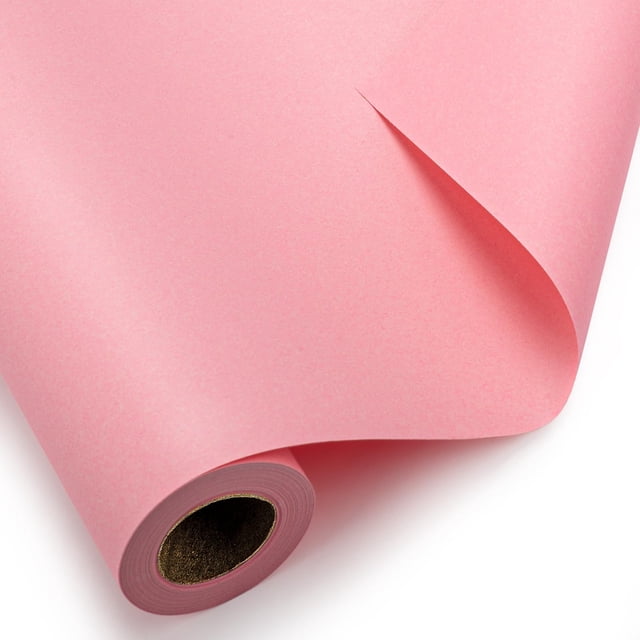 Rollo de papel de regalo Burymento Pink Kraft, 43 x 10 m, doble cara