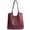 Dark Red, variant on Soft Vegan Leather Tote Bag for Women Hobo Handbag Purse for Travel and Everyday