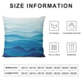 thumbnail image 6 of Acheng Pack of 2 Decorative Throw Pillow Cover, Blue Ocean Waves Cushion Cases Modern Accent Square Pillowcase for Couch Sofa Bedroom Living Room Abstract Ombre Mountain Peak White, 6 of 6