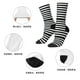 thumbnail image 5 of Balery Black And White Stripes Calcetas Largas con Estampado para Hombre y Mujer – Suaves y Transpirables, Talla Única (US 5-11), 5 of 6