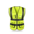 thumbnail image 1 of High Visibility Reflective Safety Vest Reflective Vest Multi-Pocket Work Clothes Security Work Clothes Day and Night Motorcycle Riding Warning Safety Vest, 1 of 7