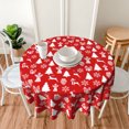 thumbnail image 4 of Teissuly 60 Inches Round Wipeable Christmas Table Cover For Indoor And Outdoor Decoration Tablecloth, 4 of 8