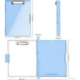 thumbnail image 4 of Clipboard with Storage, Heavy Duty Clip Boards 8.5x11 with 2 Storage Case, Clear Visible Top Panel Storage, 4 of 7