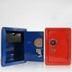 thumbnail image 2 of EeaseMX 1 caja de seguridad de metal en miniatura, creativa alcancía de hierro, mini caja fuerte, forma de olla de ahorro, caja de dinero de escritorio, adornos para el hogar, color azul, 2 of 7