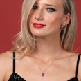 thumbnail image 4 of Gem Stone King 14K White Gold Pure Pink Mystic Topaz Pendant Necklace for Women | 1.60 Cttw | Gemstone November Birthstone | Pear Shape 9X6MM | With 18 inch Chain, 4 of 6