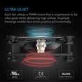 thumbnail image 4 of AC Infinity MULTIFAN S1, Quiet 80mm USB Fan, UL-Certified for Receiver DVR Playstation Xbox Computer Cabinet Cooling, 4 of 7