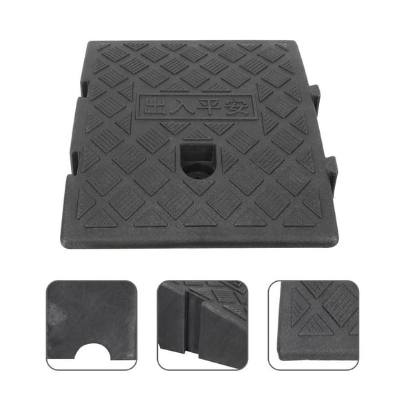 Nicehomfit Anti-Skid Black Plastic Ramp Mat for Road Car Use with Thicken Design