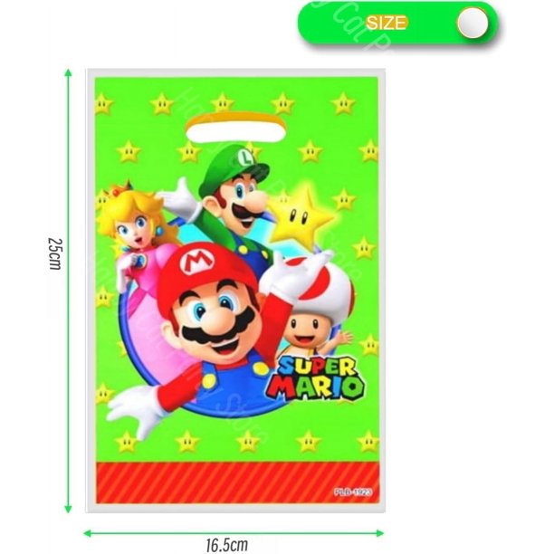 Bolsas de regalo de Super Mario, decoración de cumpleaños, paquete de galletas Super Bros Goody, bolsa de dulces, baby shower, regalos para niños, suministros para fiestas