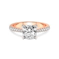 thumbnail image 3 of 1 Carat IGI Certified Radiant Shape Lab Grown Diamond Engagement Ring | 14K Rose Gold | Amy Tapered Eternity Lab Diamond Ring | FG-VS1-VS2 Quality Friendly Diamonds, 3 of 5