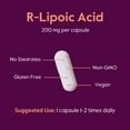 thumbnail image 6 of BESTVITE R-Lipoic Acid 200mg Stabilized with Bio-Enhanced® Na-RLA with Biotin (60 Vegetarian Capsules), 6 of 7