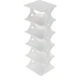 thumbnail image 2 of Small Shoe Rack, 3-tier Corner Storage Cabinet, Plastic Material, Easy Assembly, for Home Organization,Vsgery, 2 of 8