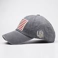 thumbnail image 2 of AOOCHASLIY Hats for Women Adult Classic American Flag Washed Old Letter American Sunshade Baseball Cap, 2 of 7