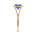 thumbnail image 3 of ANGARA Natural 1.8 ct Tanzanite Twist Rope Split Shank Ring in 14K Rose Gold for Women (Size-8mm) | December Birthstone, Birthday, Anniversary, Jewelry Gift for Women | Natural Tanzanite Ring, 3 of 9