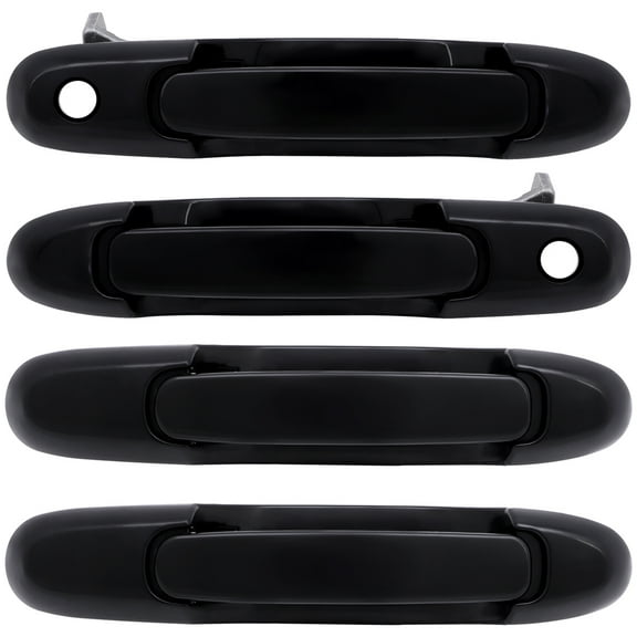 ECCPP 4 Door Handles Black Exterior Right Left Side Front Rear For 98-03 Toyota Sienna