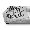 thumbnail image 2 of Stay Weird Soft Flannel Fleece Blanket, Monochrome Cursive Sincere Lettering Written by Hand Illustration, Cozy Plush for Indoor and Outdoor Use, 60" x 80", Charcoal Grey and White, by Ambesonne, 2 of 5