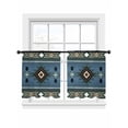 thumbnail image 2 of Southwest Ethnic Style Sheer Curtains 45 Inches Long 2 Panels BlueTribe Retro Geometric Light Filtering Semi Sheer Window Curtains Drapes for Bedroom Living Room 52"x45", 2 of 7