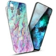thumbnail image 3 of For Samsung Galaxy A20 Case, Galaxy A30 (6.4", 2019 Release) with Tempered Glass Screen Protector, Ultra Slim Thin Glossy Stylish, Gold Glitter Marble Design Phone Cover - Nova, 3 of 5