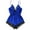 Blue, variant on un Womens Satin Lingerie One Piece Bodysuit Teddy Lingerie Lace Trim Deep V Backless Sleeveless Romper Sleepwear