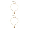 thumbnail image 1 of Cadena de tobillo Decoración de mujer Sonducket Tobilleras de aleación ajustables 2Conjunto Oro, 1 of 6