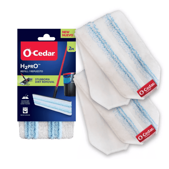 O-Cedar H2prO Mop Head Replacement Refill- 2pk