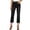 Black, variant on Vivianyo HD Women's High Waist Cropped Straight Leg Jeans, Casual Stretch Denim Capri Pants with Pockets, Women's Black, Sizes S-3XL